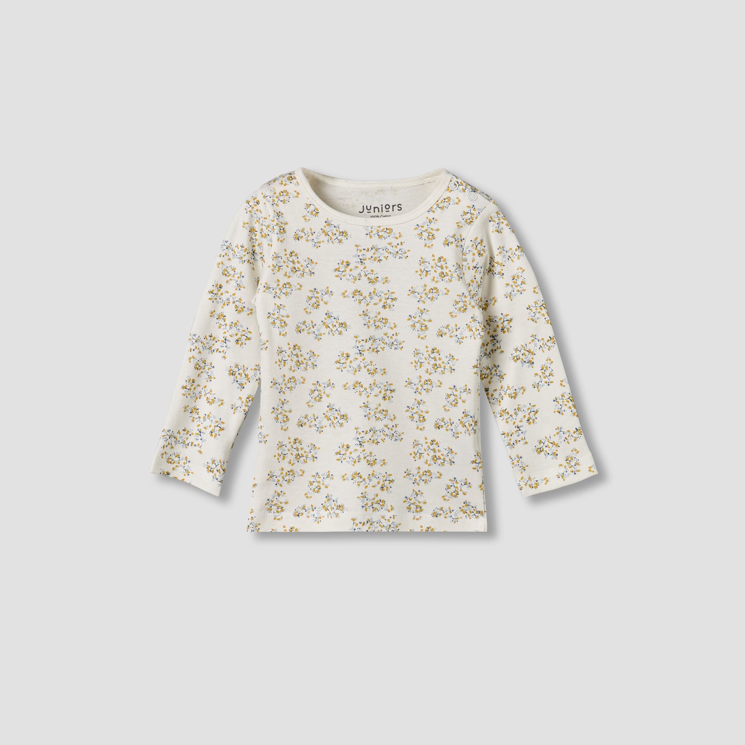 Pack of 2 Juniors Cotton Round Neck Long Sleeves Pyjama Set with Botanical Print