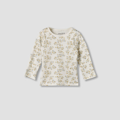 Pack of 2 Juniors Cotton Round Neck Long Sleeves Pyjama Set with Botanical Print