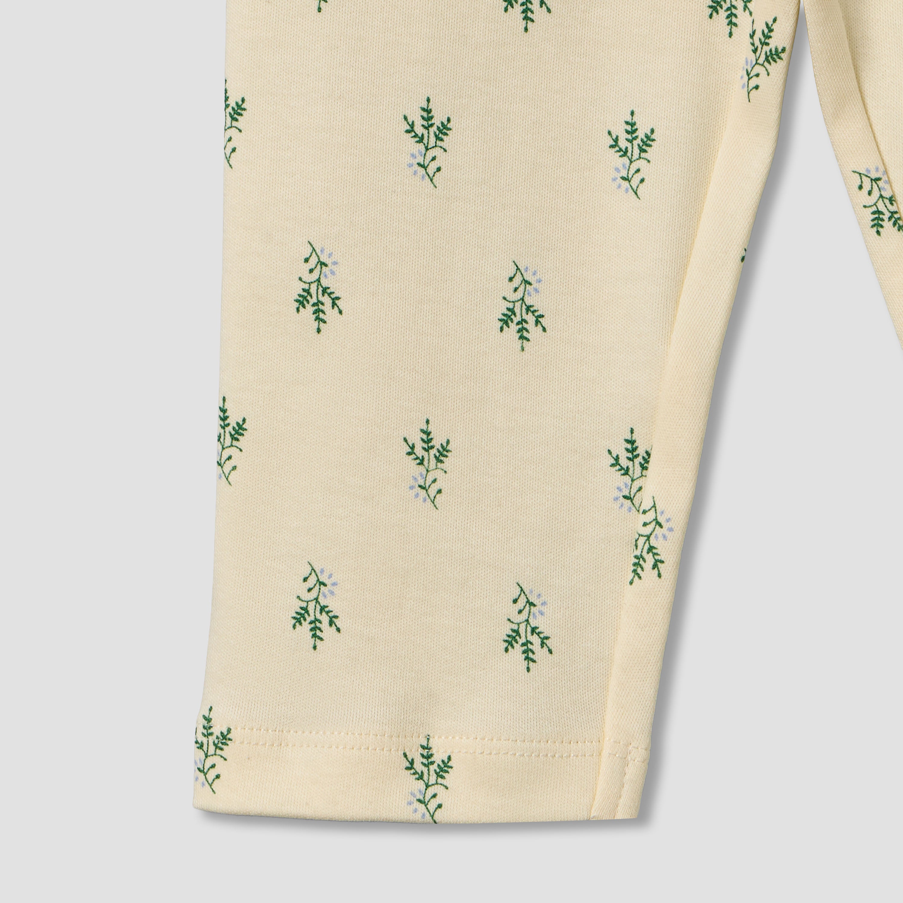 Pack of 2 Juniors Cotton Round Neck Long Sleeves Pyjama Set with Botanical Print