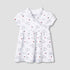 Juniors V-neck Short Sleeves Knee Length Dress with UAE National Day Print - White / 12-18 mths