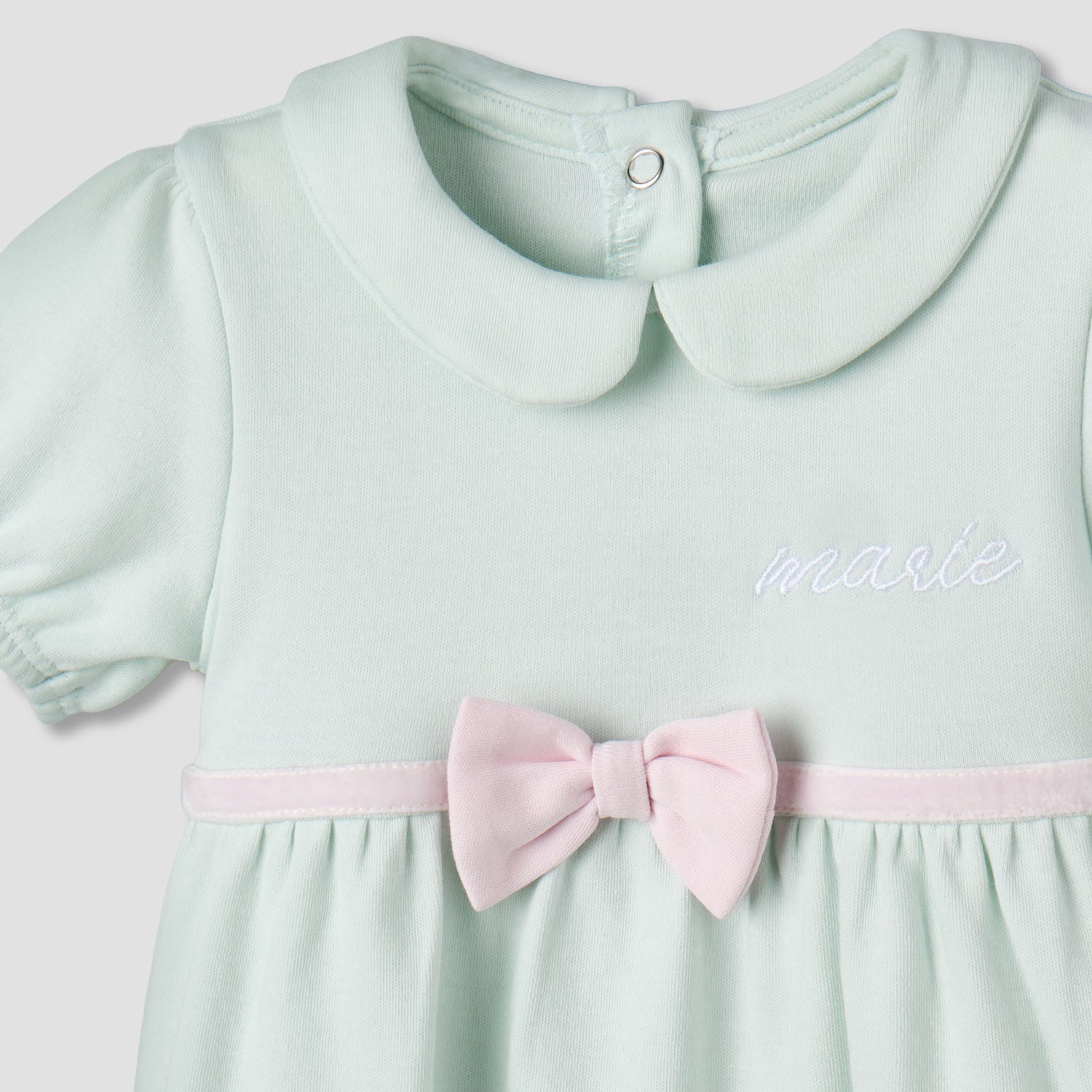 Disney Peter Pan Collar Short Sleeves Dress with Marie Print