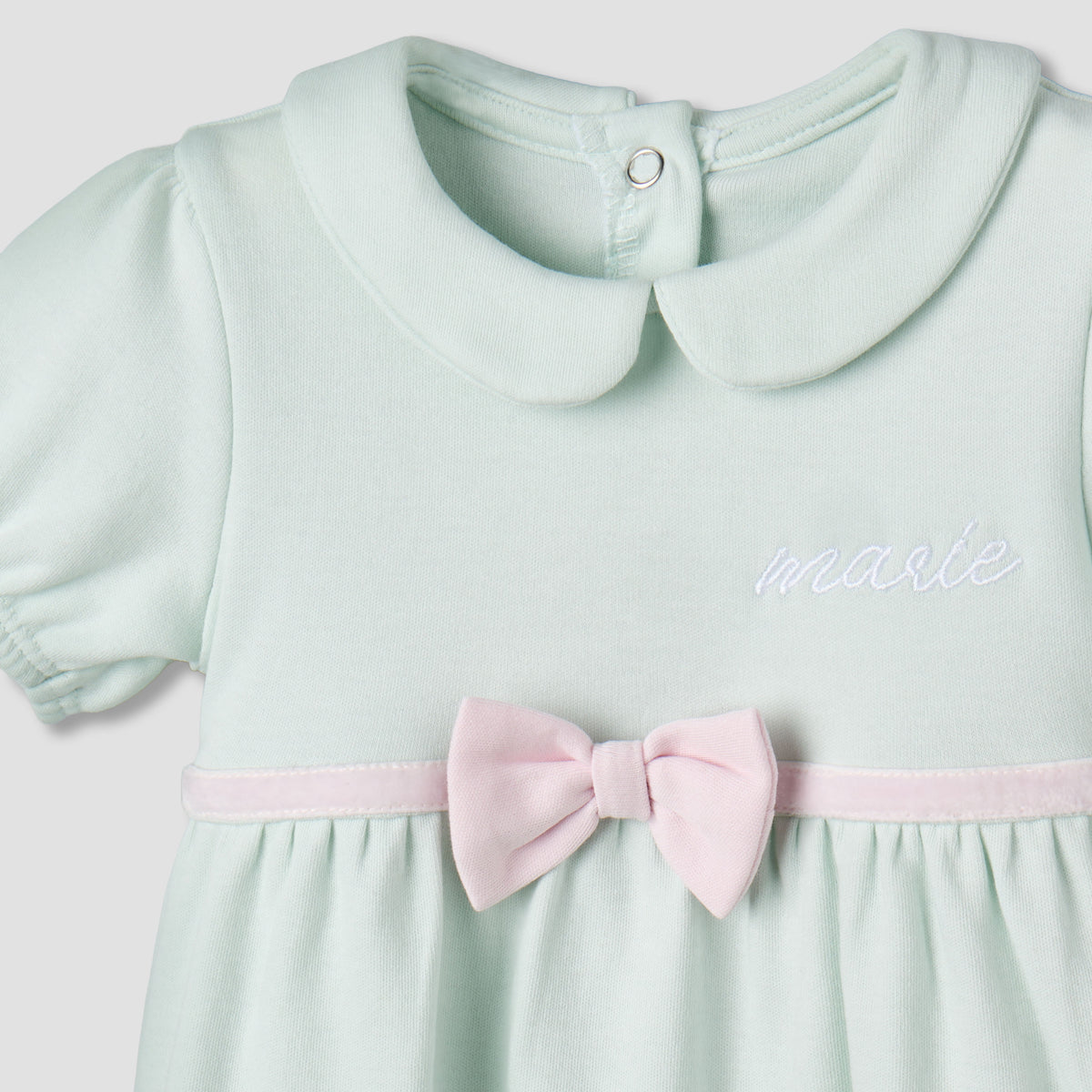 Disney Peter Pan Collar Short Sleeves Dress with Marie Print
