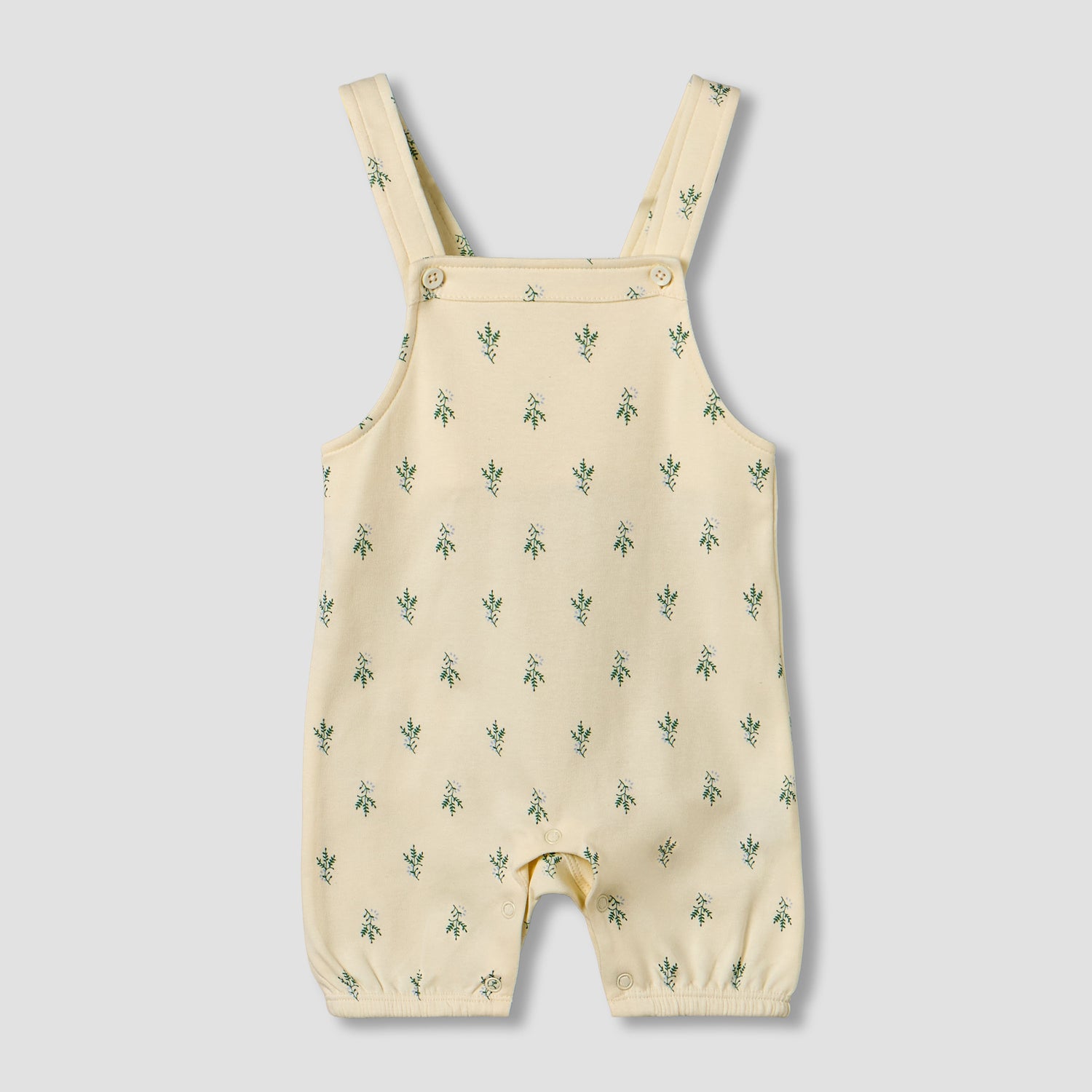 Juniors Short Sleeves T-shirt and Dungaree Set with Floral Print