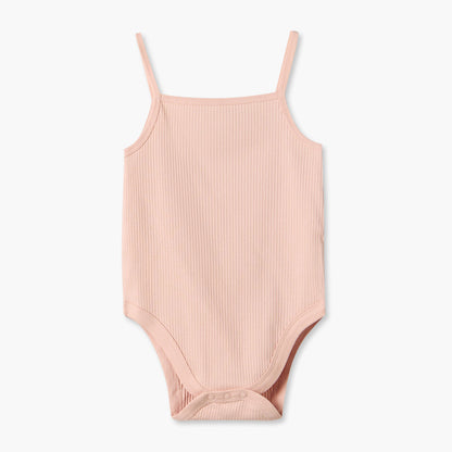 Pack of 2 Juniors Cotton Square Neck Sleeveless Bodysuit with Snap Button Closure