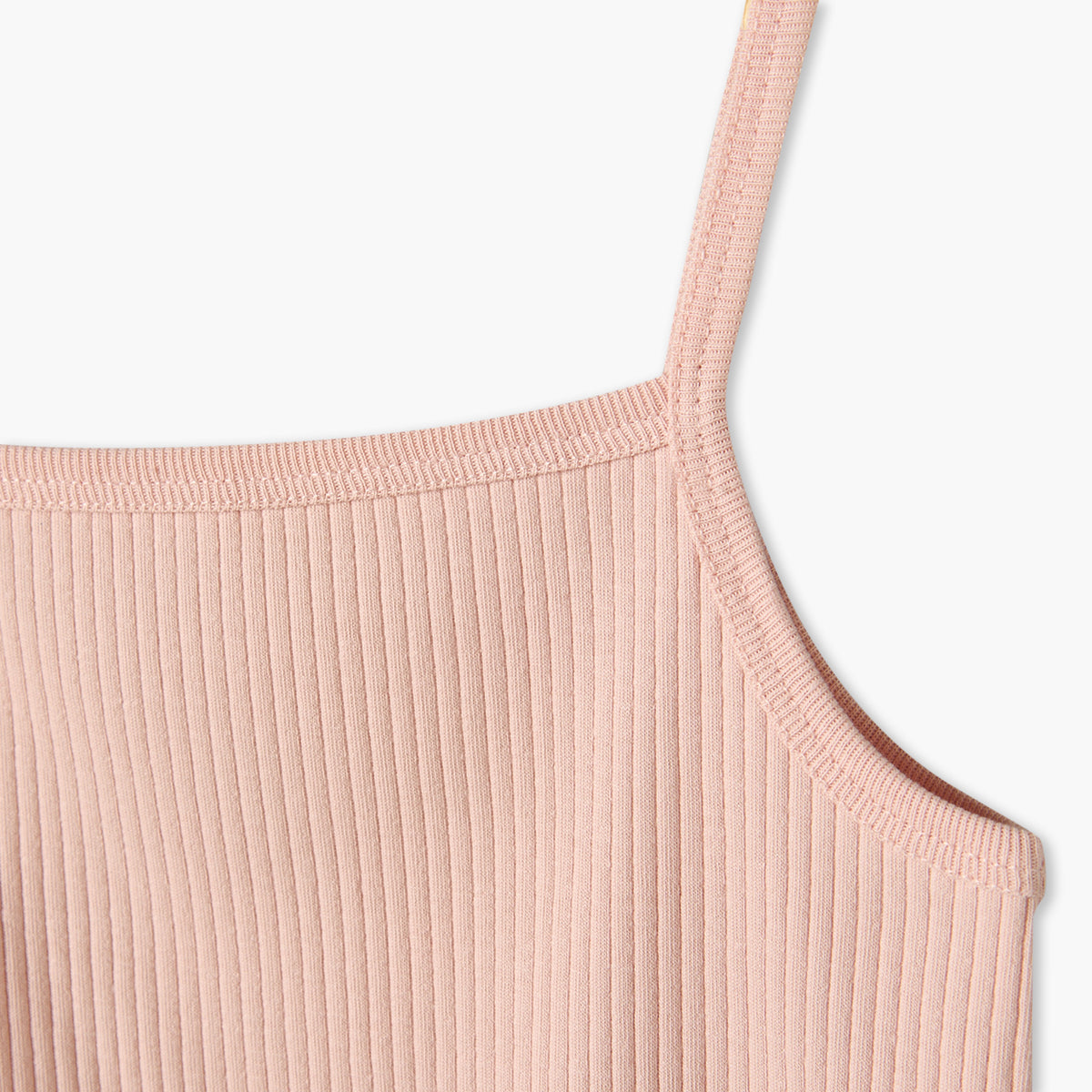 Pack of 2 Juniors Cotton Square Neck Sleeveless Bodysuit with Snap Button Closure