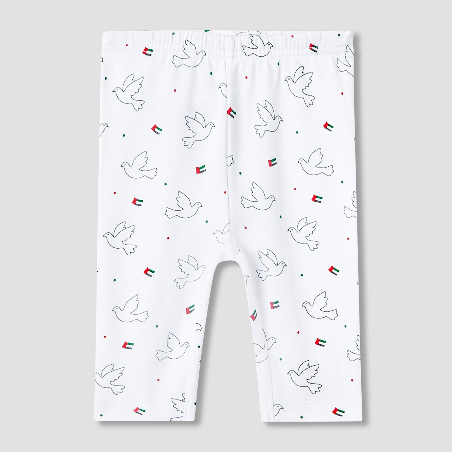 Juniors Cotton Crew Neck Long Sleeves Pyjama Set with UAE National Day Print