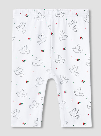 Juniors Cotton Crew Neck Long Sleeves Pyjama Set with UAE National Day Print-baby-girls-clothing-nightwear-pyjamasets-image-3