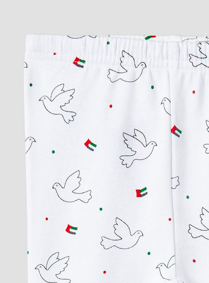 Juniors Cotton Crew Neck Long Sleeves Pyjama Set with UAE National Day Print-baby-girls-clothing-nightwear-pyjamasets-image-5