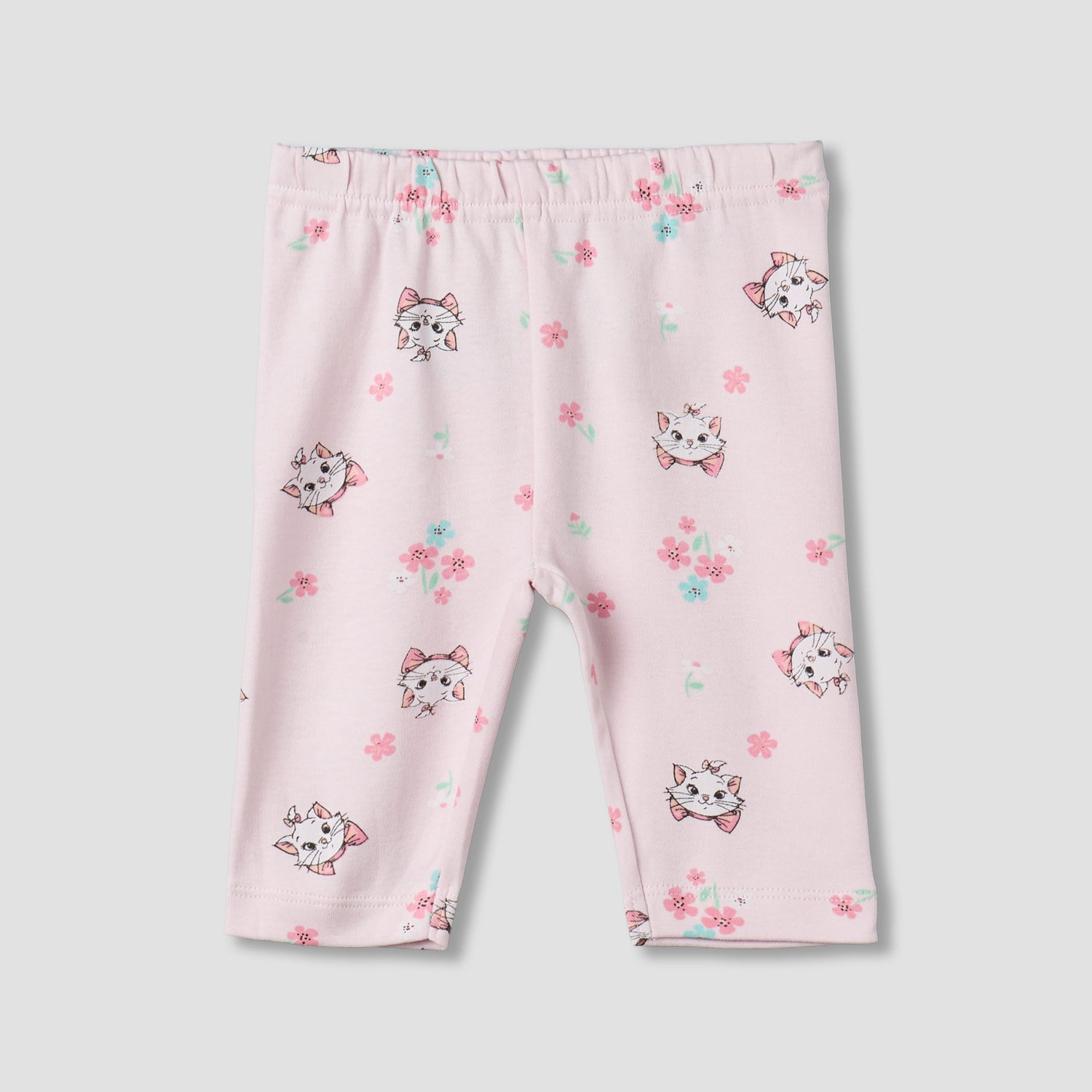 Disney Cotton Collared Neck Long Sleeve Pyjama Set with Marie Print