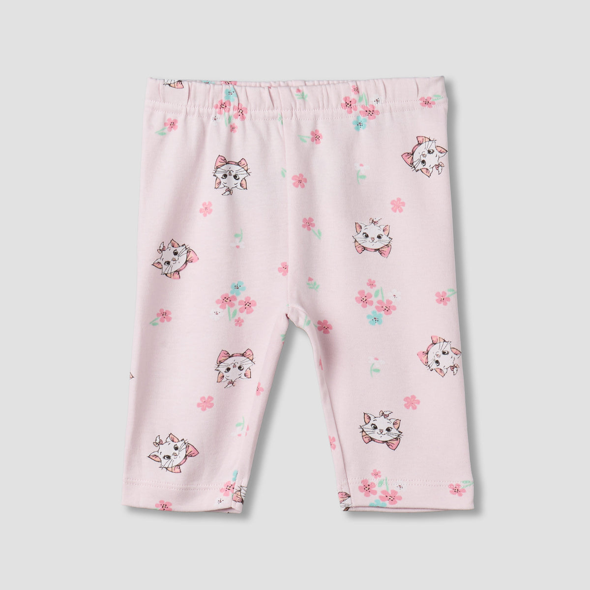 Disney Cotton Collared Neck Long Sleeve Pyjama Set with Marie Print