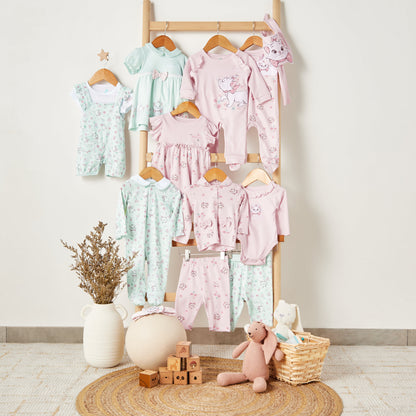Disney Cotton Collared Neck Long Sleeve Pyjama Set with Marie Print