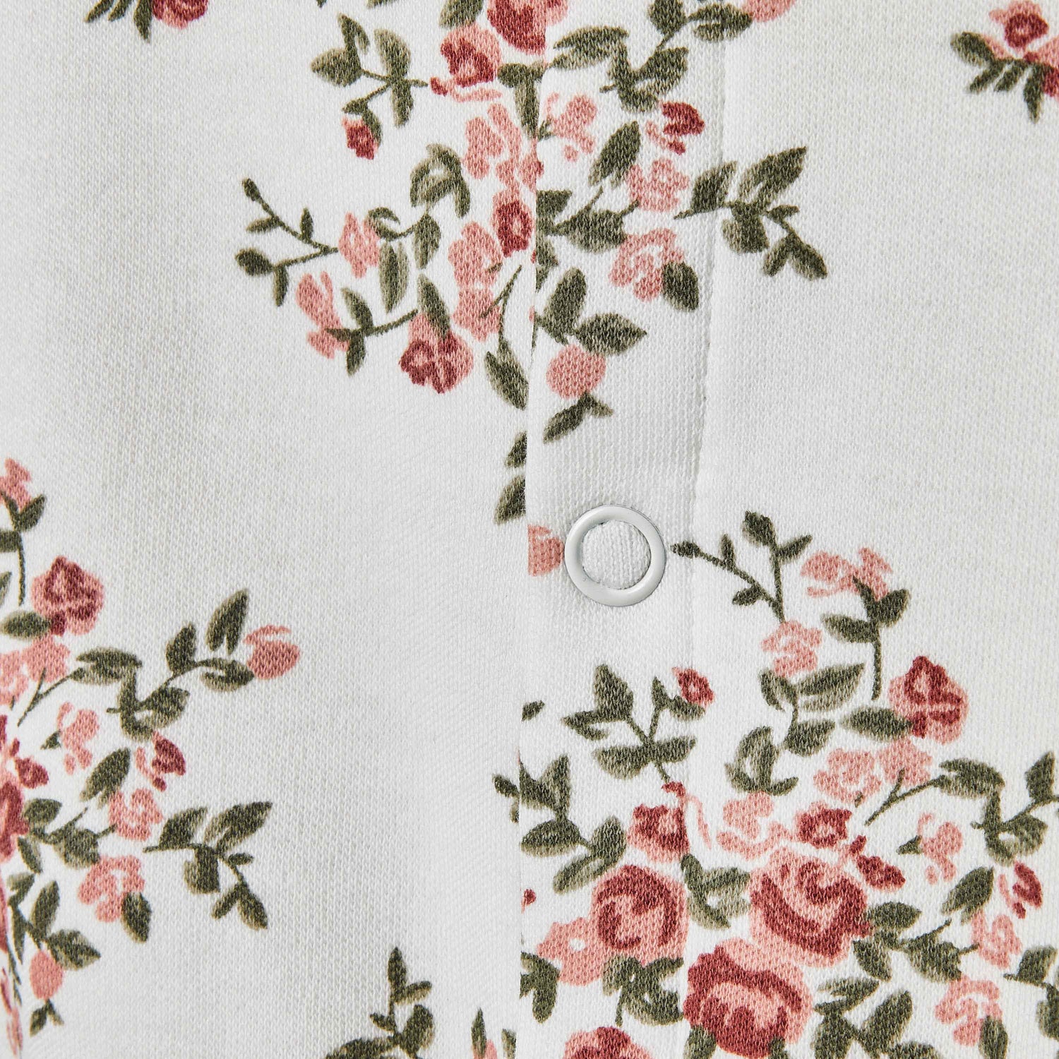 Juniors Floral Print Romper with Puff Sleeves