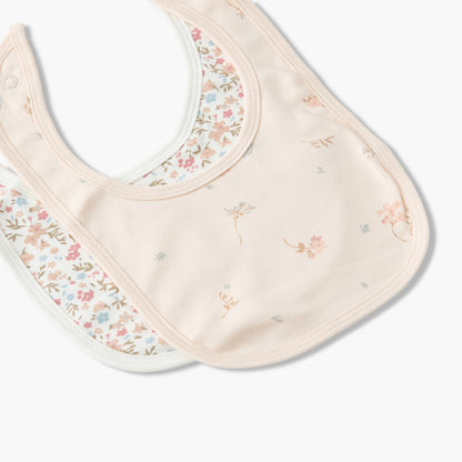 Pack of 2 Juniors Baby Bibs with Floral Print