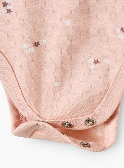 Pack of 2 Juniors Cotton Square Neck Sleeveless Bodysuit with Floral Print-baby-girls-clothing-bodysuits-image-7