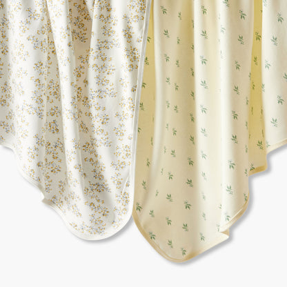 Pack of 2 Juniors Receiving Blanket with Floral Print