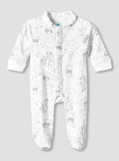 Disney Cotton Collared Long Sleeves Sleepsuit with Winnie the Pooh Print-baby-boys-clothing-nightwear-sleepsuits-image-2