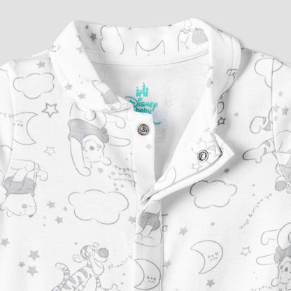 Disney Cotton Collared Long Sleeves Sleepsuit with Winnie the Pooh Print