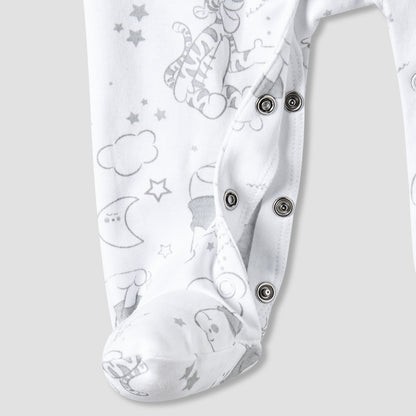 Disney Cotton Collared Long Sleeves Sleepsuit with Winnie the Pooh Print