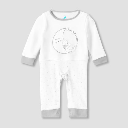 Disney Cotton Crew Neck Long Sleeves Sleepsuit with Winnie the Pooh Print