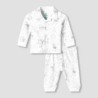 Disney Cotton Collared Neck Long Sleeve Pyjama Set with Winnie The Pooh Print-undefined-image-1