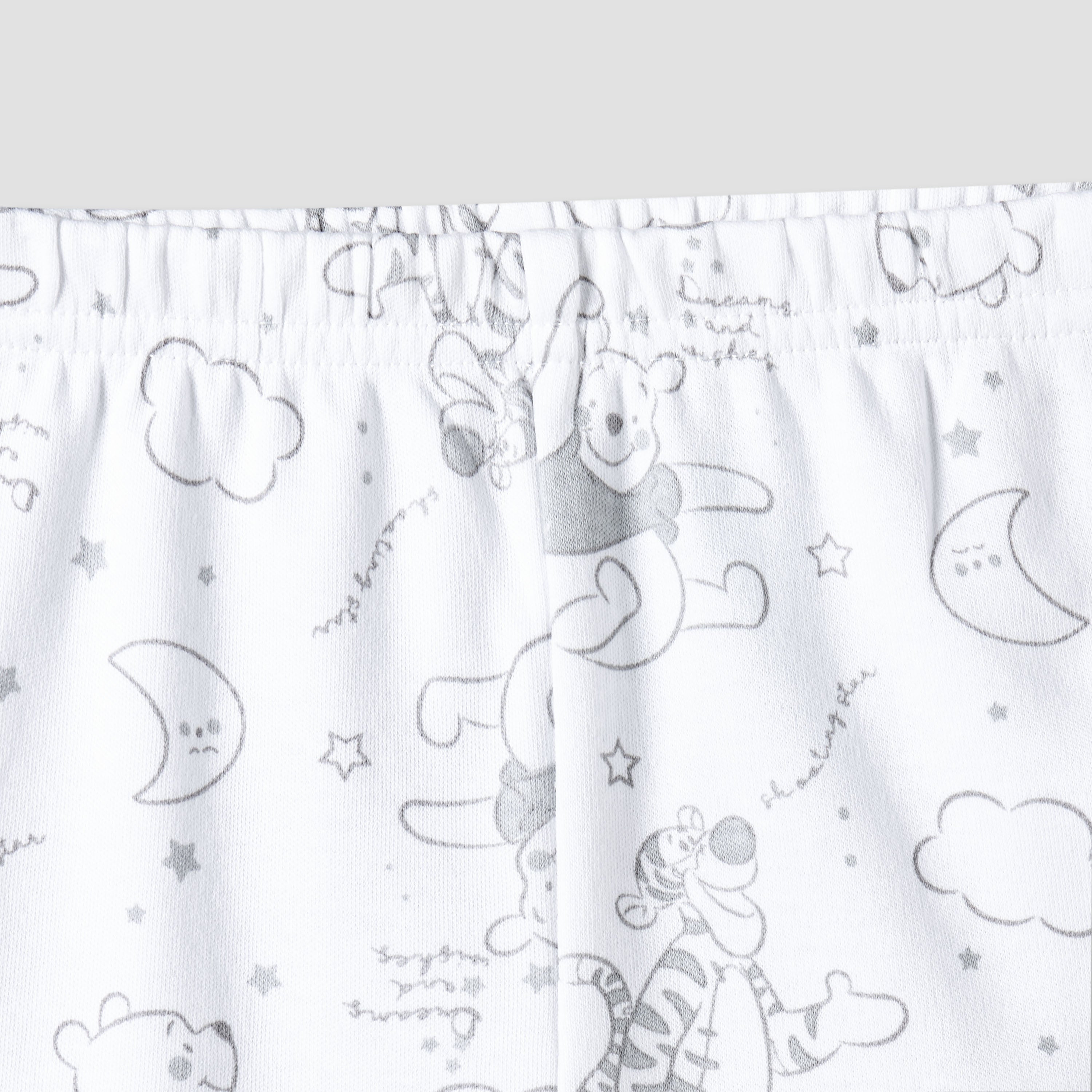 Disney Cotton Collared Neck Long Sleeve Pyjama Set with Winnie The Pooh Print