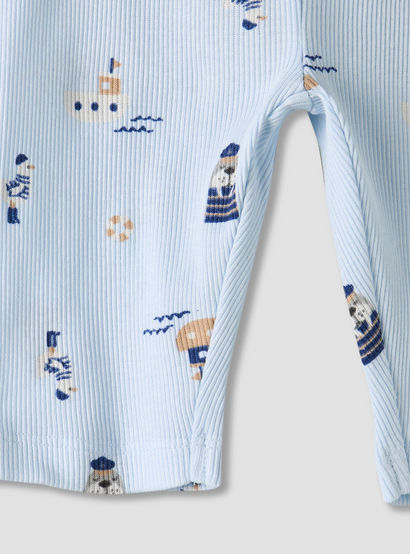Pack of 2 Juniors Cotton Round Neck Long Sleeves Pyjama Set with Nautical Print-baby-boys-clothing-nightwear-pyjamasets-image-14
