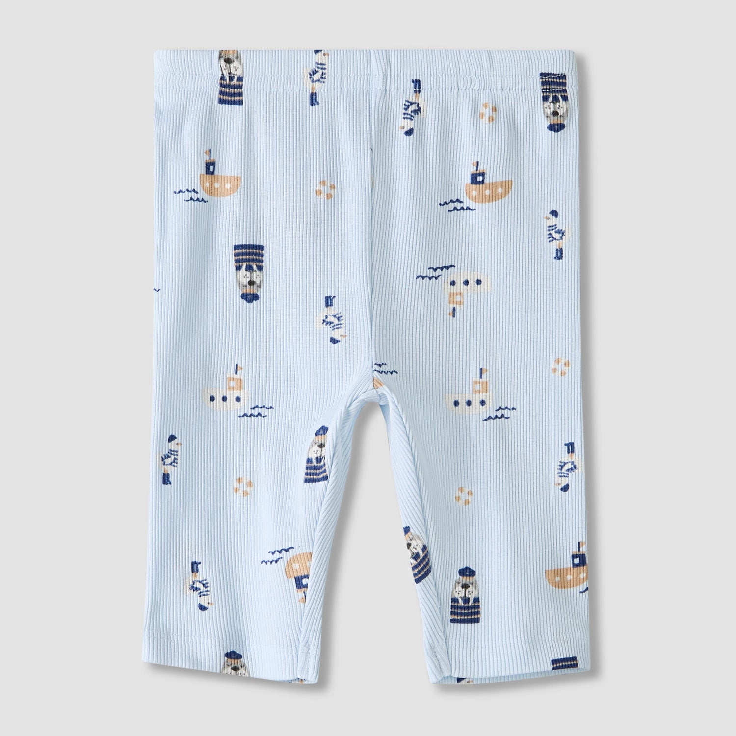 Pack of 2 Juniors Cotton Round Neck Long Sleeves Pyjama Set with Nautical Print