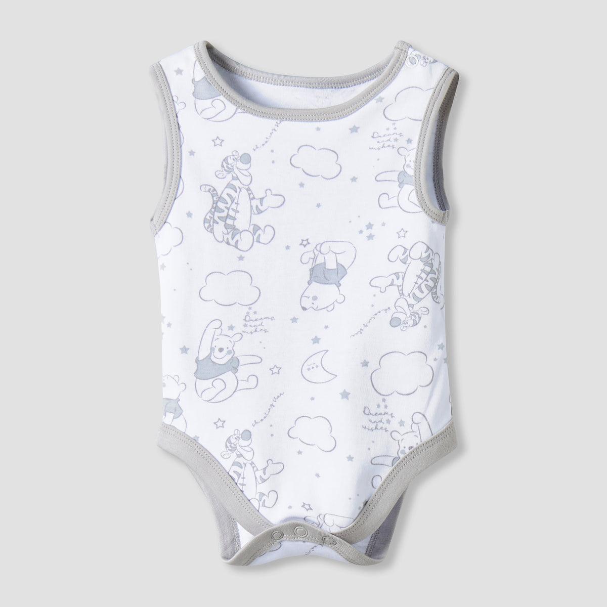 Pack of 2 Disney Round Neck Sleeveless Bodysuit with Winnie the Pooh Print