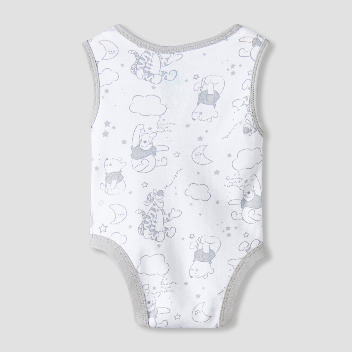 Pack of 2 Disney Round Neck Sleeveless Bodysuit with Winnie the Pooh Print