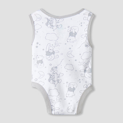 Pack of 2 Disney Round Neck Sleeveless Bodysuit with Winnie the Pooh Print