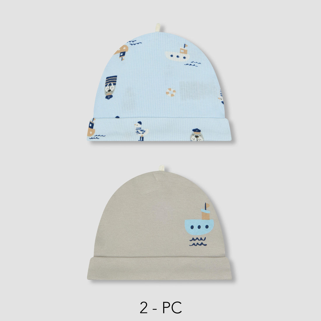 Pack of 2 Juniors Cap with Nautical Print