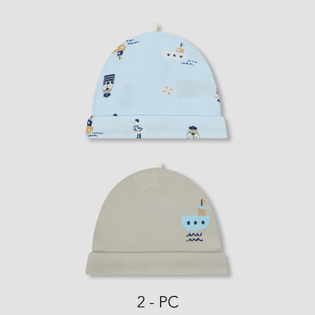Pack of 2 Juniors Cap with Nautical Print