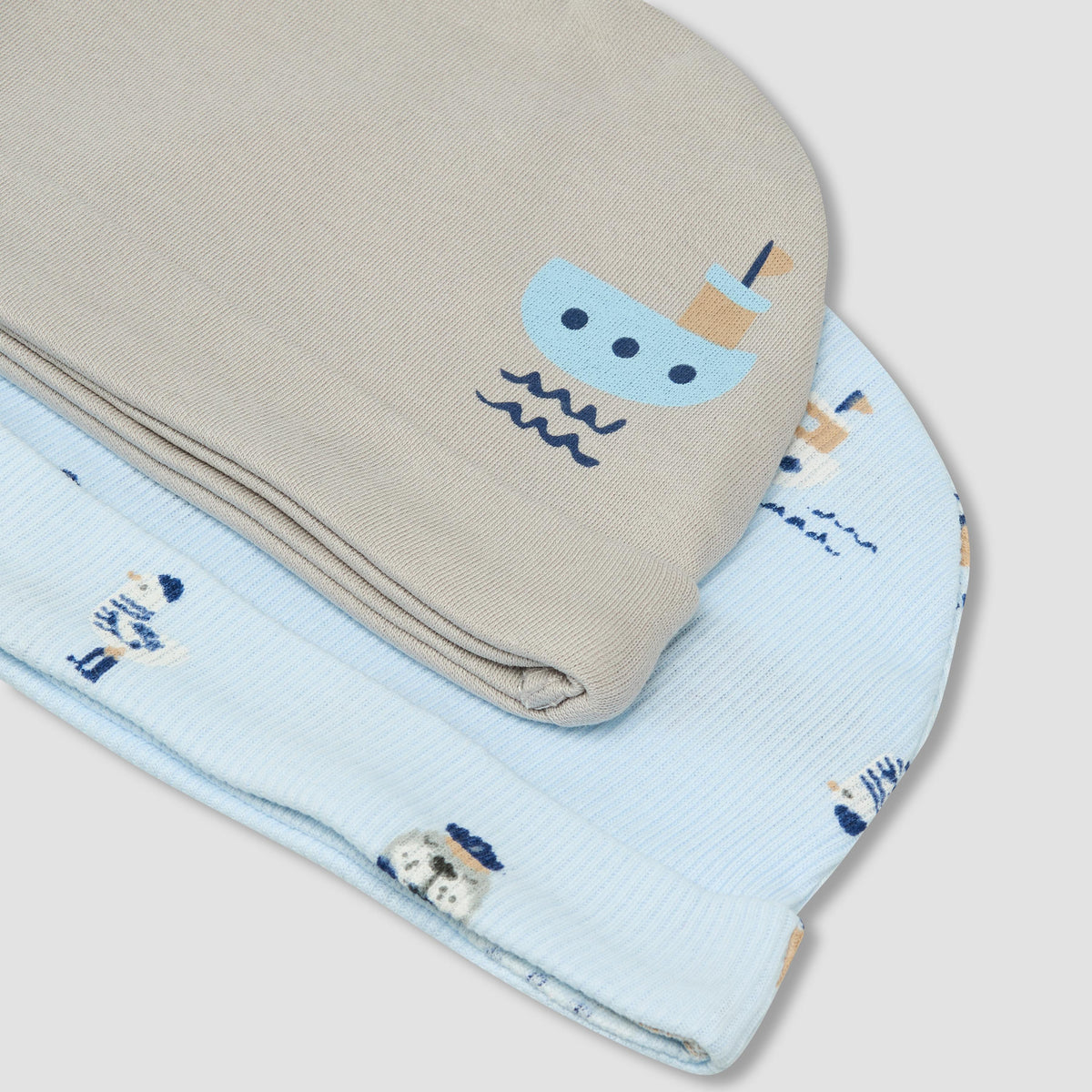 Pack of 2 Juniors Cap with Nautical Print