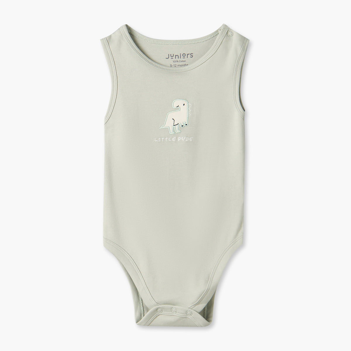 Pack of 2 Juniors Crew Neck Sleeveless Bodysuit with Snap Button Closure