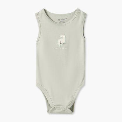 Pack of 2 Juniors Crew Neck Sleeveless Bodysuit with Snap Button Closure