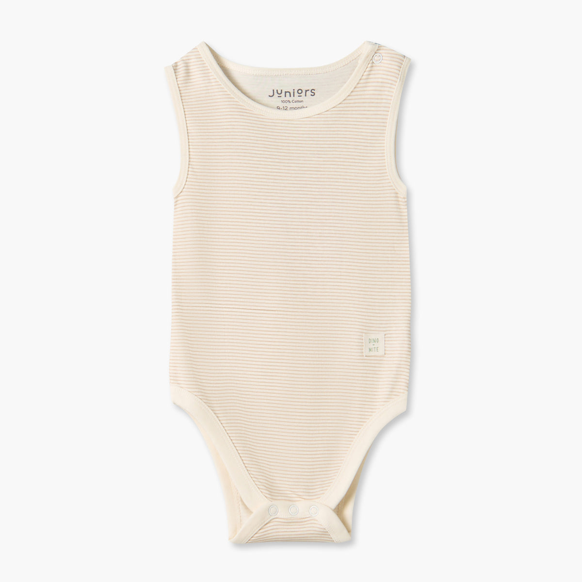Pack of 2 Juniors Crew Neck Sleeveless Bodysuit with Snap Button Closure