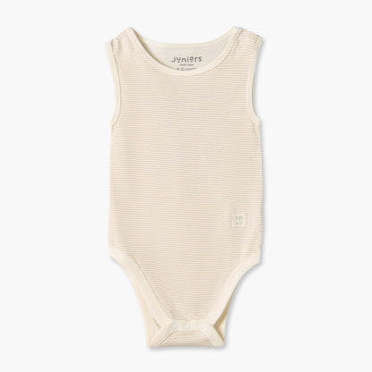 Pack of 2 Juniors Crew Neck Sleeveless Bodysuit with Snap Button Closure