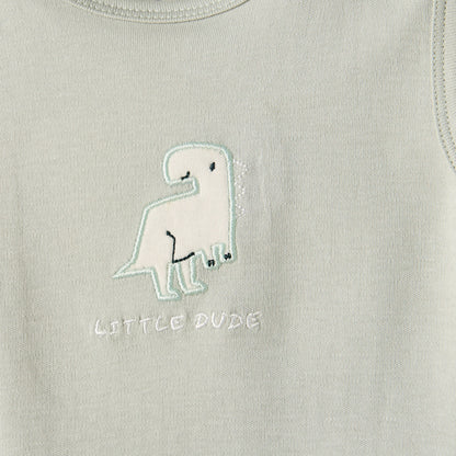 Pack of 2 Juniors Crew Neck Sleeveless Bodysuit with Snap Button Closure