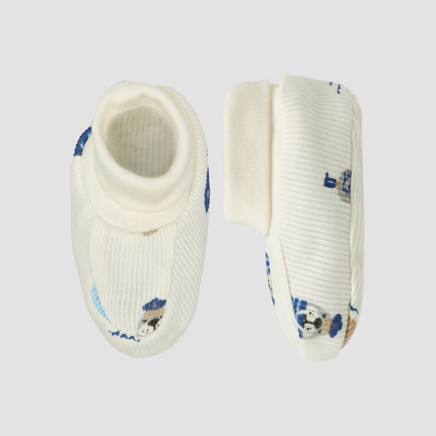 Pack of 2 Juniors Booties with Elasticated Cuff, Printed