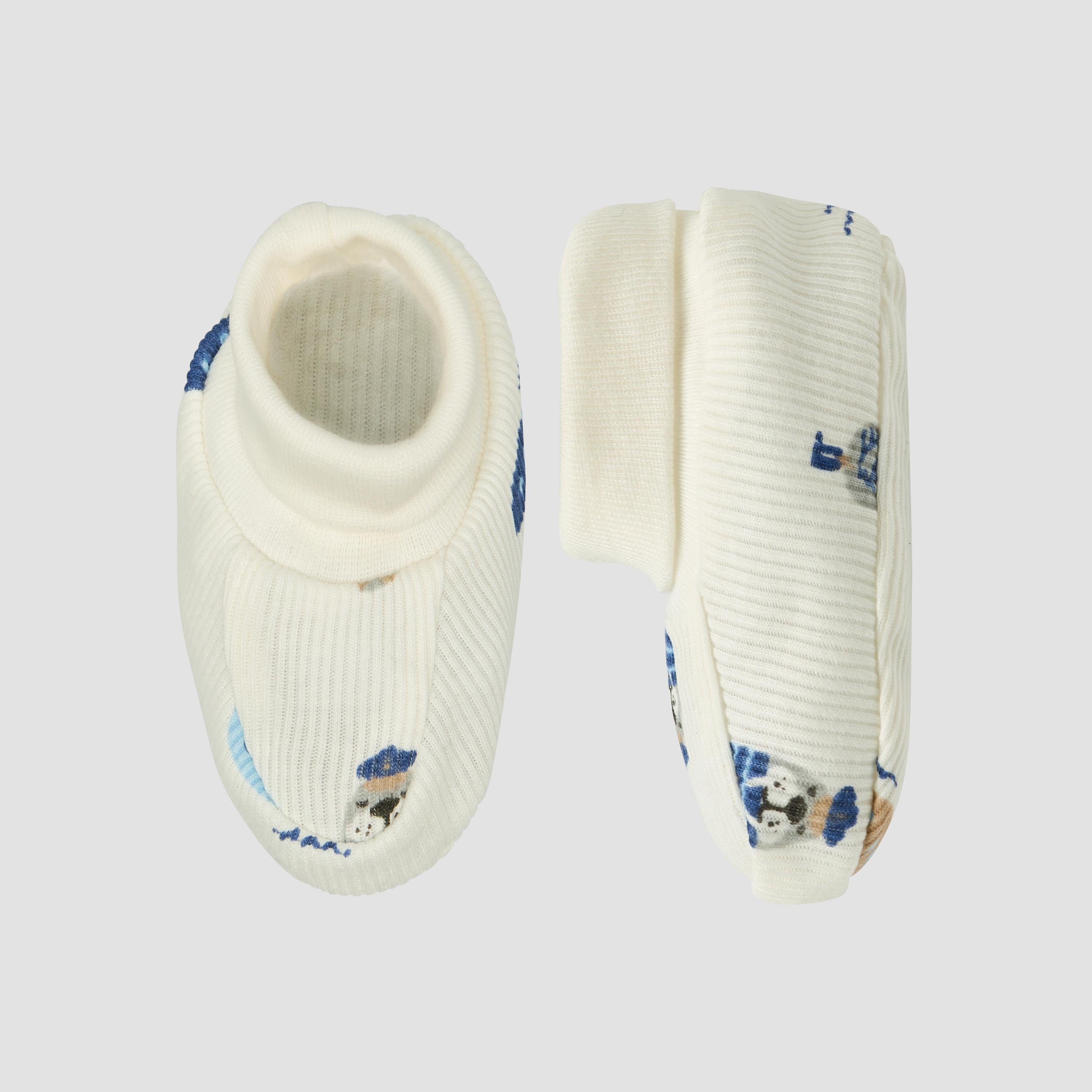 Pack of 2 Juniors Booties with Elasticated Cuff, Printed