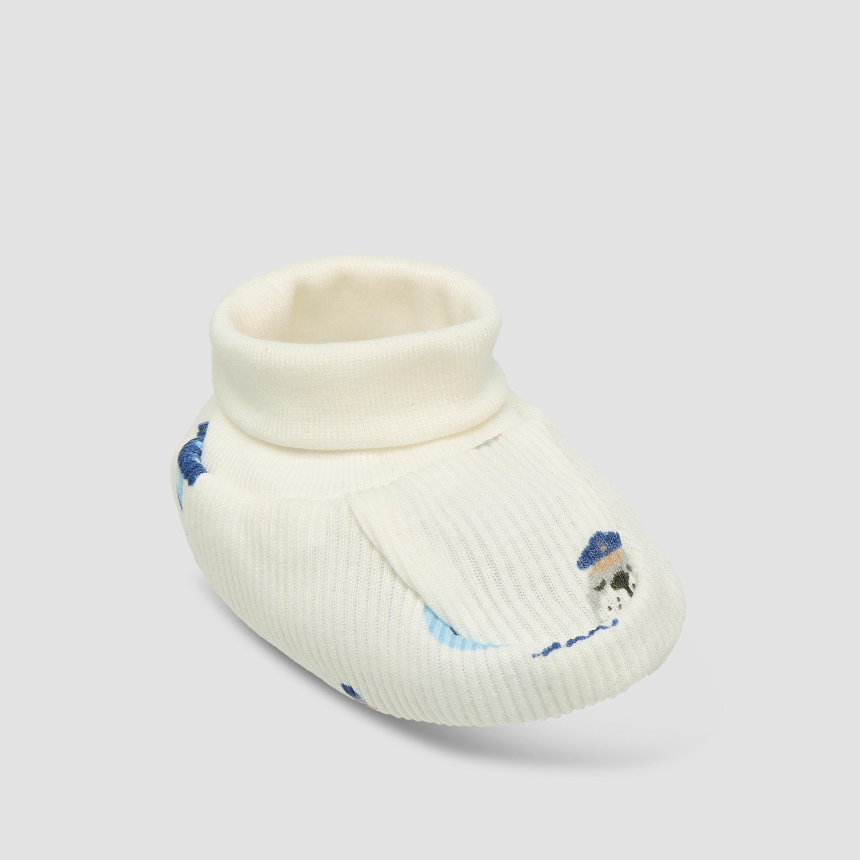 Pack of 2 Juniors Booties with Elasticated Cuff, Printed