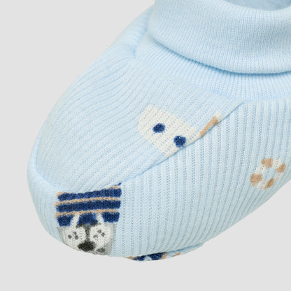Pack of 2 Juniors Booties with Elasticated Cuff, Printed