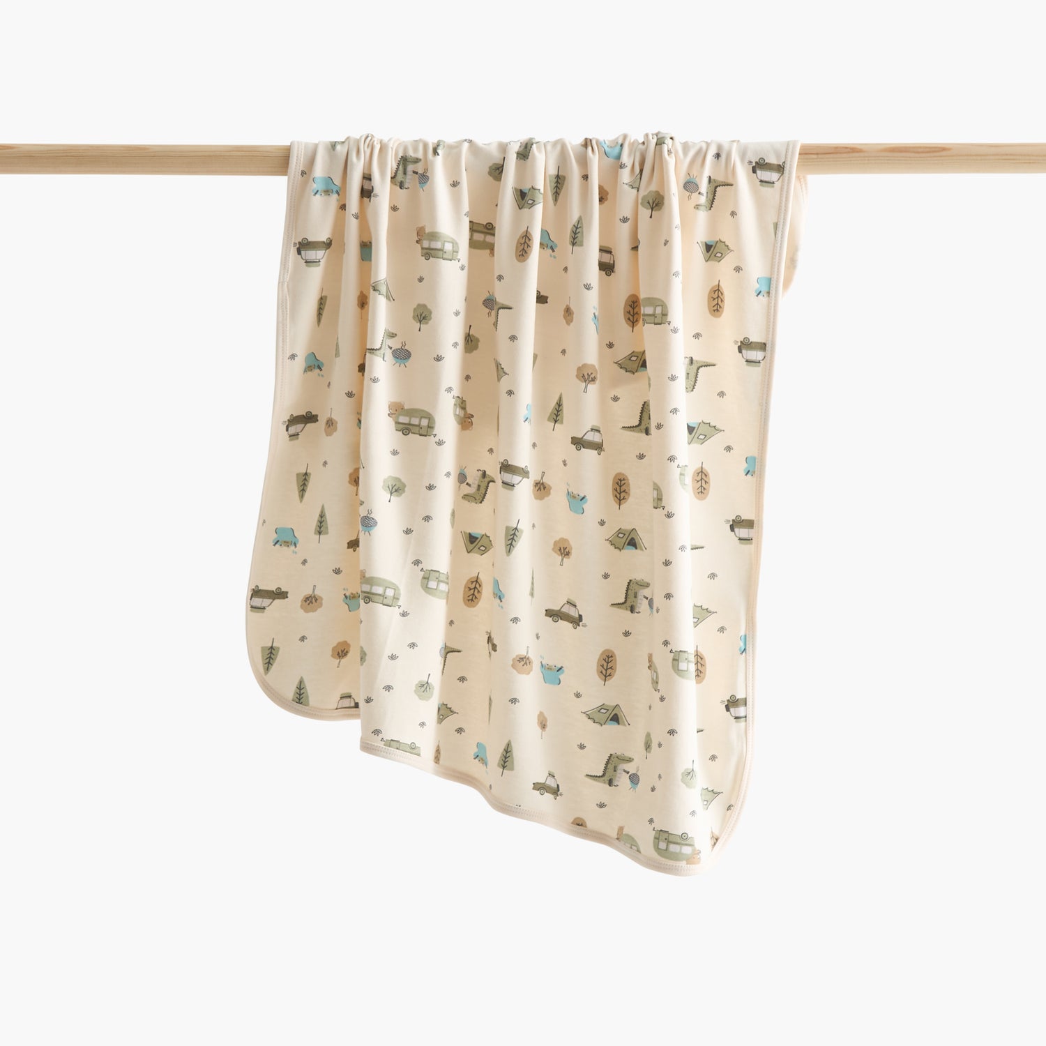 Juniors Graphic Print Receiving Blanket - 70x70 cm - Cream / 0-6 mths