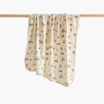 Juniors Graphic Print Receiving Blanket - 70x70 cm - Cream / 0-6 mths