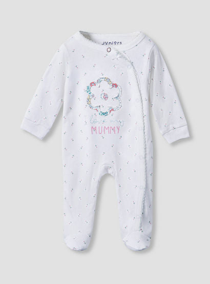 Juniors Floral Print Sleepsuit with Long Sleeves and Button Closure-baby-girls-clothing-nightwear-sleepsuits-image-1