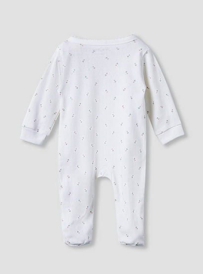 Juniors Floral Print Sleepsuit with Long Sleeves and Button Closure-baby-girls-clothing-nightwear-sleepsuits-image-2