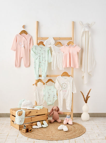 Juniors Printed Sleepsuit with Long Sleeves and Zip Closure-baby-girls-clothing-nightwear-sleepsuits-image-6