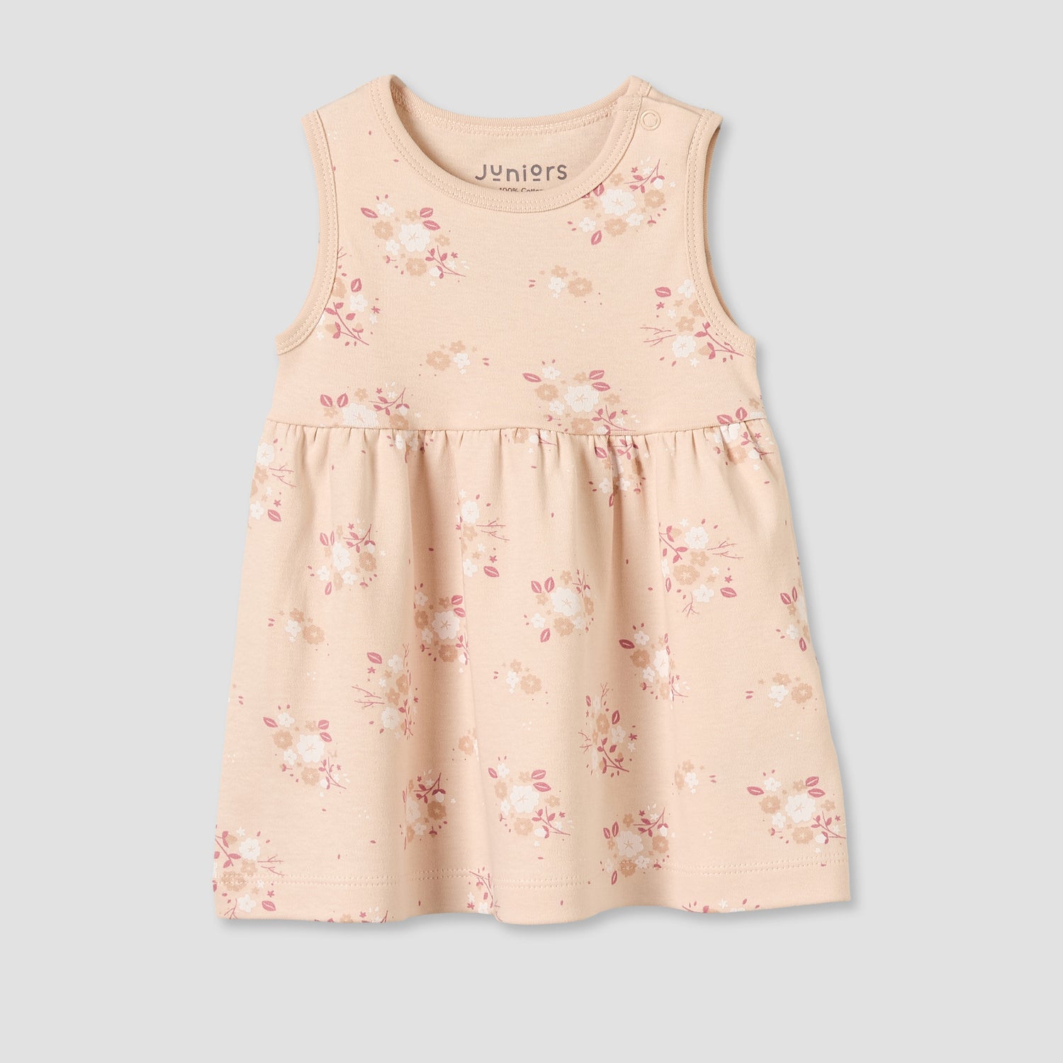 Pack of 3 Juniors Round Neck Knee Length A-line Dress with Floral Print