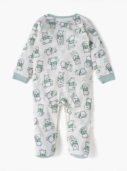 Disney All-Over Winnie The Pooh Print Closed Feet Sleepsuit with Long Sleeves-baby-boys-clothing-nightwear-sleepsuits-image-2