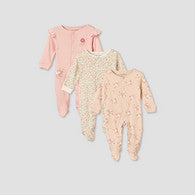 Pack of 3 Juniors Cotton Crew Neck Long Sleeves Sleepsuit with Floral Print-undefined-image-1